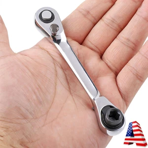 Mini 1/4" Double-Ended Quick Socket Ratchet Wrench! - Picture 1 of 12
