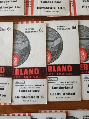 Sunderland 1963 64 Season all home games 20 progs including Benfica and ManU - Image 1 of 4