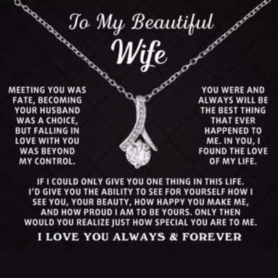 Collar To My Beautiful Wife Forever Love, regalo de aniversario para ella Foto 1 de 2