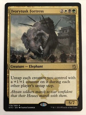 MTG Khans of Tarkir Ivorytusk Fortress 179/269 LP Rare - Image 1 of 2