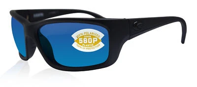 Costa Del Mar Jose Blackout Frame Blue Mirror 580 Plastic Polarized Lens - Image 1 of 4