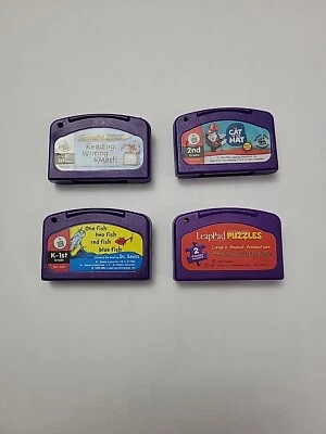 Lot Of 4 Leap Frog Leap Pad Game & Learning Cartridges  --  - Image 1 of 2