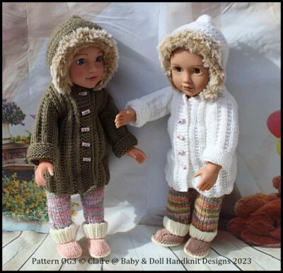 KNITTING PATTERN OG3 FOR 18" FASHION DOLL, FITS AMERICAN GIRL & OUR GENERATION