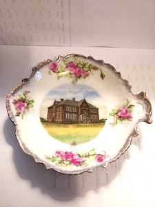 Antique Porcelain Nappy Dish, Public School Gridley Illinois. - Picture 1 of 3