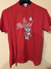 WISCONSIN BADGERS RED T-SHIRT CARDINAL SIZE M HEAVY COTTON NEW