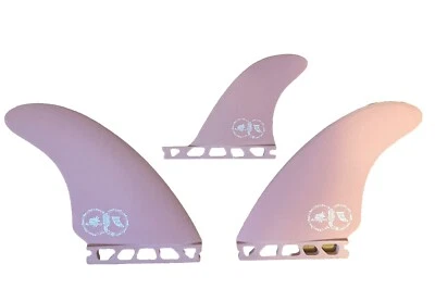 CARDIFF FIN COMPANY CLEARANCE- $55 Cardiff Fin Co - MR Twin Fin 2+1 SOLID Glass - Fits FUT - Pink