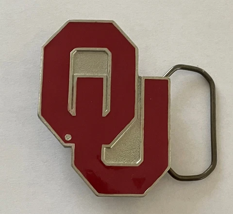 NCAA Oklahoma Sooners Enameled Metal Belt Buckle Slightly Imperfect Cover