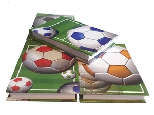 Grueso Espalda Rígida Fútbol Cuadernos Papelería Fiesta Bolso Rellenos Elige Cantidad - Imagen 1 de 2