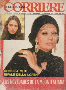 ORNELLA MUTI Rival de SOFÍA LOREN - Revista Corriere 1979 Italia - Imagen 1 de 2