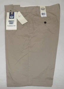 DOCKERS Men's 100% Cotton Classic Fit Perfect Shorts Khaki 34X10 New - Picture 1 of 9