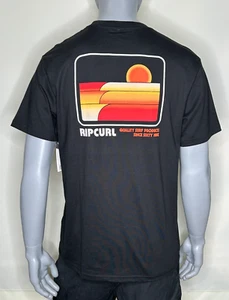 Rip Curl - Para Hombre - Camiseta - Surf Revival Camiseta Apilada - Negra - Ropa de Surf - Imagen 1 de 7