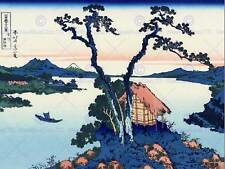 KATSUSHIKA HOKUSAI LAKE SUWA IN SHINANO PROVINCE OLD ART PAINTING PRINT 1797OM