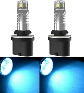 LED 20W 880 H27 Icy Blue 8000K Two Bulbs Fog Light Replacement Upgrade Show Lamp - Picture 1 of 12