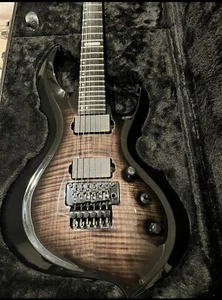 ESP EII FRX Electric Guitar MIJ made In Japan E-II Flame Maple Top. Black Burst - Picture 1 of 6