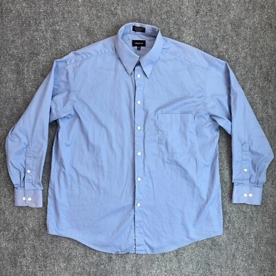 Camisa Claiborne Para Hombres 16 1/2 Azul Vestido Top Manga Larga Cuello Abotonado Foto 1 de 4