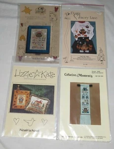 Basteln Kreuzstich VIER Karten Arche Noah Tiere Shirt Banner Kissenbezug NEU - Bild 1 von 1