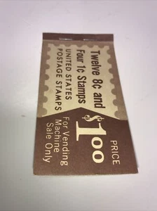 Vintage Brand New Thomas Jefferson One Cent Stamp Attached In Stamp Book - Picture 1 of 4