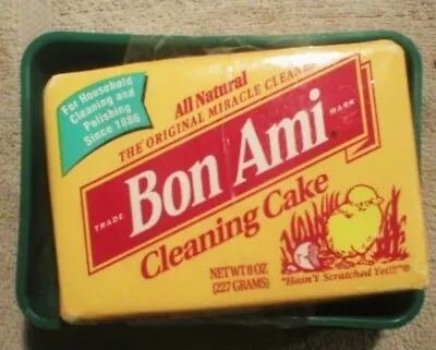 Vintage Bon Ami Cleaning Cake Bar 8 Oz. All Natural Discontinued Sealed • 20.95$