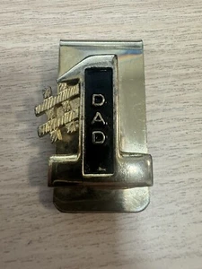 Vintage #1 Dad Money Clip - Gold Tone - Picture 1 of 7