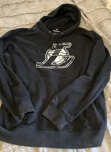 LOS ANGELES LAKERS Basketball Fanatics NBA Black Hoodie XL Sweatshirt FREE SHIP - Picture 1 of 2