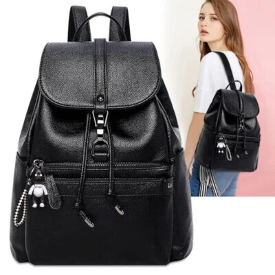 Women's Girl PU Leather Backpack Travel Backbag Shoulder Bag Rucksack Handbags - Image 1 of 4