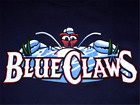 Neuf Blueclaws griffes bleues mineures équipe de baseball bleu garçons taille X 16/18