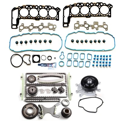 Head Gasket Set Water Pump Timing Chain Kit For 2000 2001 Dodge Durango 4.7L - Image 1 of 4