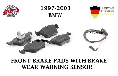 Pastillas de freno delanteras con sensor de freno para BMW E39 1997-2003, 525i, 528i originales Foto 1 de 4