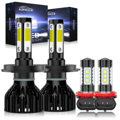 For Kia Rio 2012-2017 9003 H11 LED Headlight Bulbs a 9003 H11 High Low Fog Beam - Image 1 of 4
