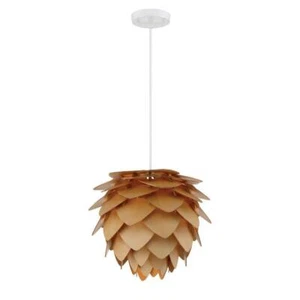 Designers Fountain Pendant 1-Light 12.25" Dimmable Hardwired Kula Wood Style - Picture 1 of 7
