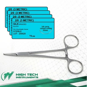 Suturas Hilo con Aguja Kit de Práctica Paquete de Entrenamiento 2/0 SEDA + Soporte para Agujas - Imagen 1 de 3