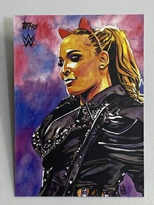 2021 Topps WWE Undisputed Rob Schamberger Illustrations NATALYA #RS-5 - Picture 1 of 2