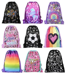 Kids Drawstring Bag | Perfect School Bag PE Kit Bag, Swimming Bag or Sports Kit - Picture 1 of 55
