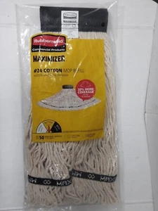 Rubbermaid Commercial Products Maximizer #24 Cotton Mop Refill 2 sold together  - Picture 1 of 3