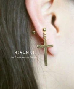 Pendiente de cartílago cruzado 16g, piercing colgante hombre, Labret (opcional) 1 pieza - Imagen 1 de 6