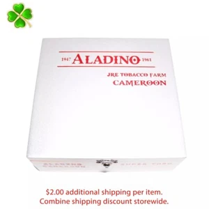 Aladino Super Toro Camerún 52 x 6 Caja de cigarros de madera vacía 7" x 6,75" x 2,75" - Imagen 1 de 12