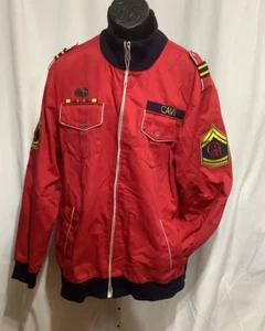 Vintage Cavi A Product of Good Taste Red Military Style Jacket 2XL - Picture 1 of 5
