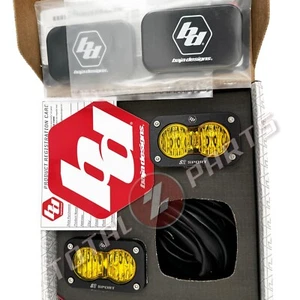 Baja Designs™ S2 Sport LED Lights Amber Wide Cornering Pair, Rock Guards, Wiring - Picture 1 of 3