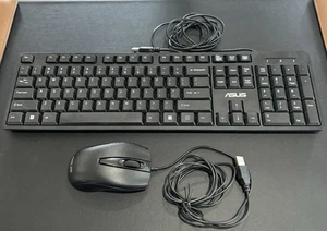 ASUS K49 Wired Keyboard Black w/ ASUS JM3 Wired Mouse - Picture 1 of 3