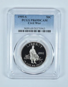 1995-S Civil War Commemorative Half Dollar PR69 DCAM PCGS *0233 - Picture 1 of 5