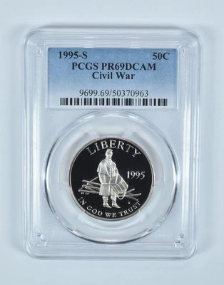 1995-S Civil War Commemorative Half Dollar PR69 DCAM PCGS *0233 - Image 1 of 4
