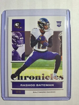 2022 Panini Chronicles Rashod Bateman RC Baltimore Ravens #8 - Image 1 of 2
