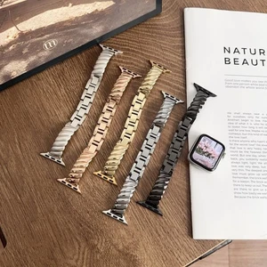 Für Apple Watch Series 10 9 8 7 6 54 Ultra SE Water Ripple Metall Verstellbares Armband - Bild 1 von 21