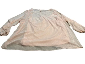 NEW AVA & VIV PEACH LIGHTWEIGHT STYLISH LAYERED TOP SIZE 4X XXXXL - Picture 1 of 5