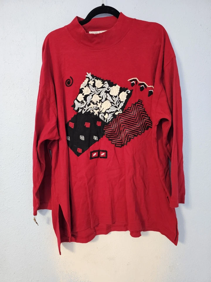 Chaus Vintage Red  Long Sleeve Sweater Shirt Size 3X Women's - Image 1 of 1