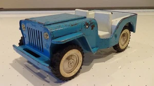 1960's vintage Tonka Willys Jeep 4x4 pressed steel blue truck - Picture 1 of 8