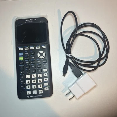 TI-84 Plus CE Python Graphing Calculator Black Color Display Texas Instruments - Image 1 of 4