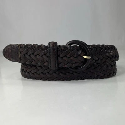 Dockers Brown Braided Belt - Full Grain Cowhide - Women's Size 32/80 - Image 1 of 4