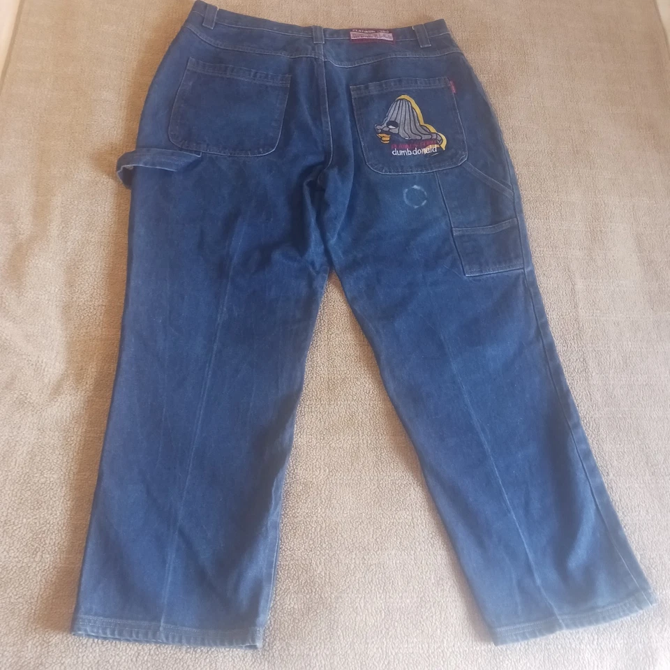 Fubu Platinum Baggy Jeans Dumb Donald Fat Albert Jeans 2000s Y2K Size 42x30 - Image 1 of 4
