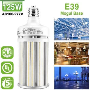 125W Retrofit LED Corn Light Bulbs E39 Mogul Base Warehouse High Bay Light 5000K - Picture 1 of 10